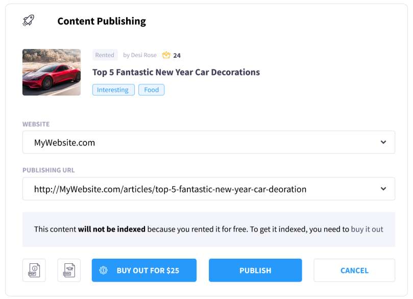 justContent Marketplace